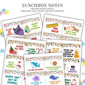 Lunch Box Notes for Kids, Lunchbox Note Templates, Positive Affirmations, Interesting Facts, Lunchbox Jokes for Kids, Funny Lunch Box Notes