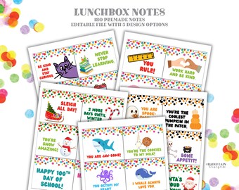 Lembretes para a lancheira infantil, Modelos de lembretes para a lancheira, Afirmações positivas, Fatos interessantes, Piadas para a lancheira infantil, Lembretes engraçados para a lancheira