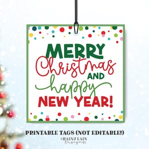 Frohe Weihnachten und ein glückliches neues Jahr-Tag, sofortiger digitaler Download, Geschenk Urlaub Wertschätzung Favor behandelt Personal Lehrer Schulleiter PTO Austausch