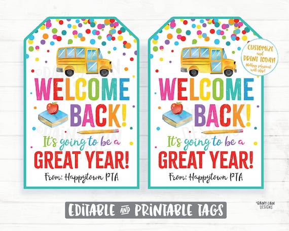 Welcome Back to the Office Printable Welcome Back to Work Welcome Back Card Welcome  Back to School Tag Welcome Back Tag 