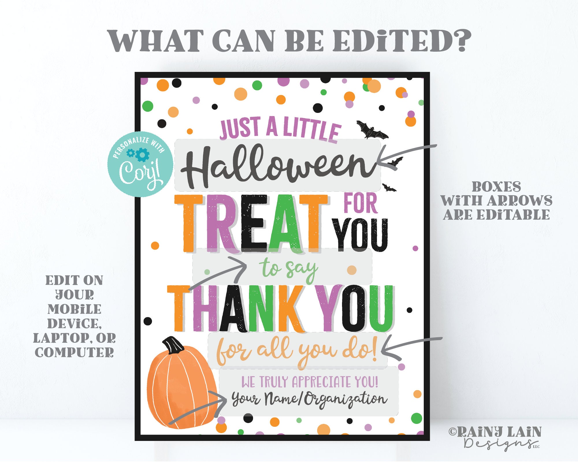 Halloween Treat for You to Say Thank You for All You Do Halloween ...