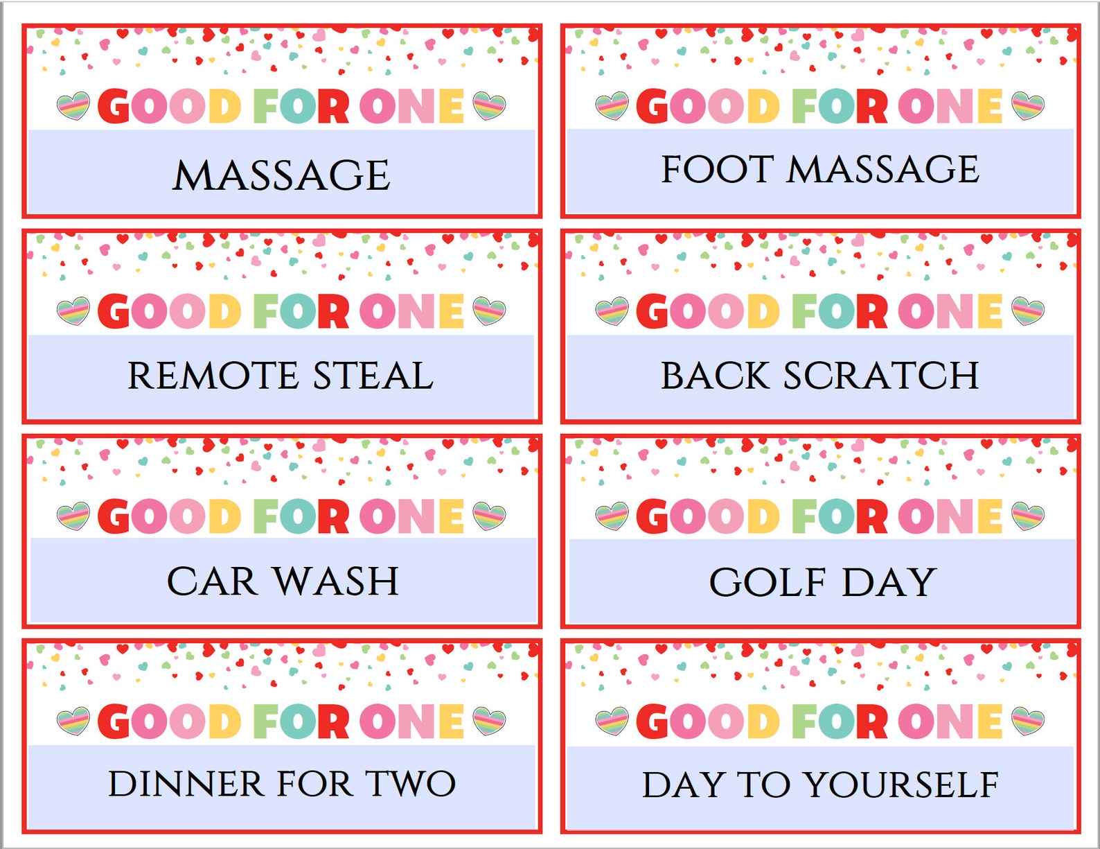 Valentine's Day Coupon Book Printable Valentine Coupons | Etsy