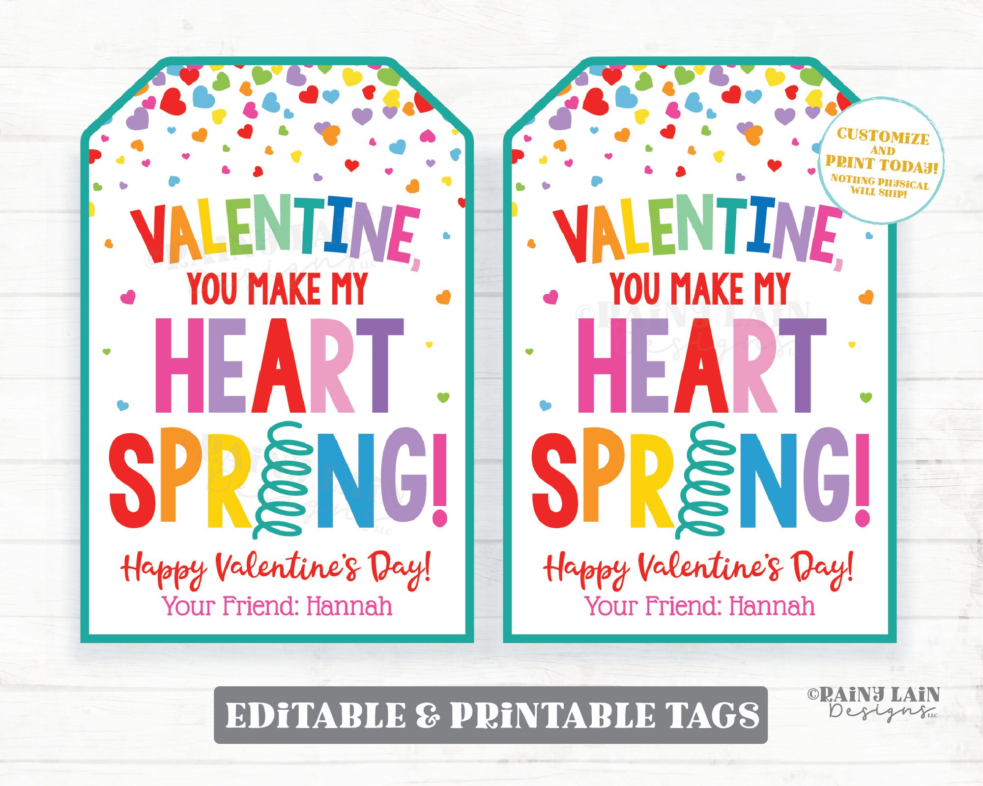 Download Adorable Colorful Coil Heart Aesthetic Valentine's Day