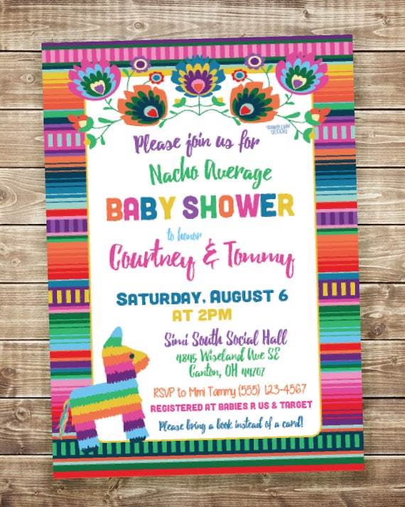 Fiesta theme baby shower invitations sales