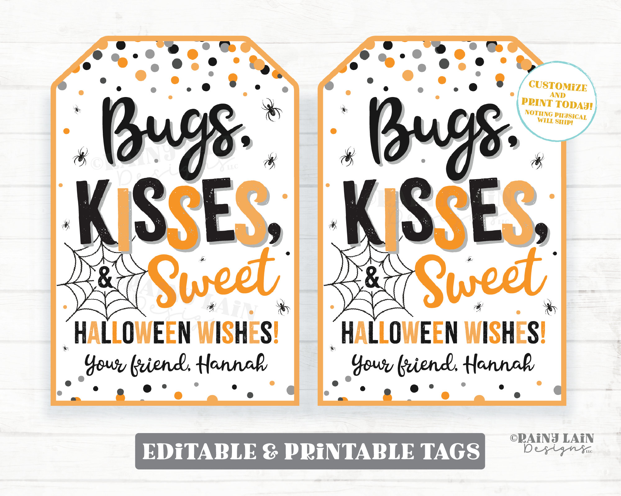 bugs-kisses-sweet-halloween-wishes-gift-tag-spider-trick-or-treat-favor-from-teacher-to-student-classmate-preschool-spiderweb-sticky-jumping-etsy