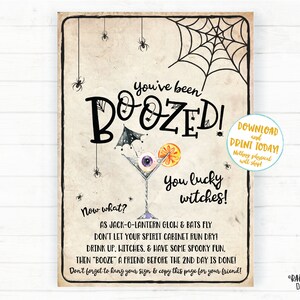 You've Been Boozed Printable Set Editable You've Been Boozed Tag and ...