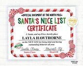 Santa Certificate, Santa's Nice List Certificate, Letter from Santa, Christmas Printable Santa Kit, Santa Approved, Official Nice List