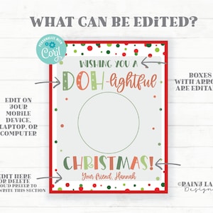 Doh lightful Christmas Card Play Dough Gift Tag Holiday Playdough From Doh lightful Christmas Card Play Dough Gift Tag Holiday Playdough From