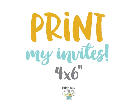 printing services 4x6 invitations etsy