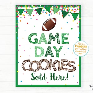 Matchdagskakorskylt, fotboll, Super Bowl utskrivbar (digital nedladdning) bild 1
