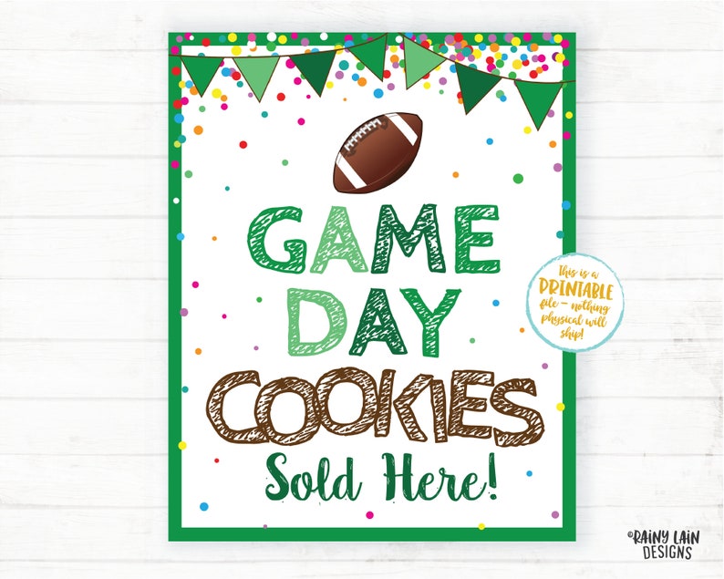 Matchdagskakorskylt, fotboll, Super Bowl utskrivbar (digital nedladdning) bild 1