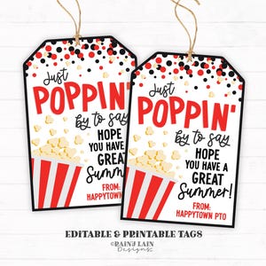 Sono passato solo per dirti che ti auguro una fantastica estate, Popcorn per l'ultimo giorno di scuola, Popcorn di fine anno scolastico, Compagno di classe