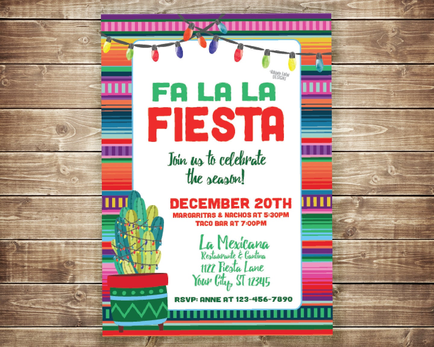 Fiesta Christmas Party Invitations 5