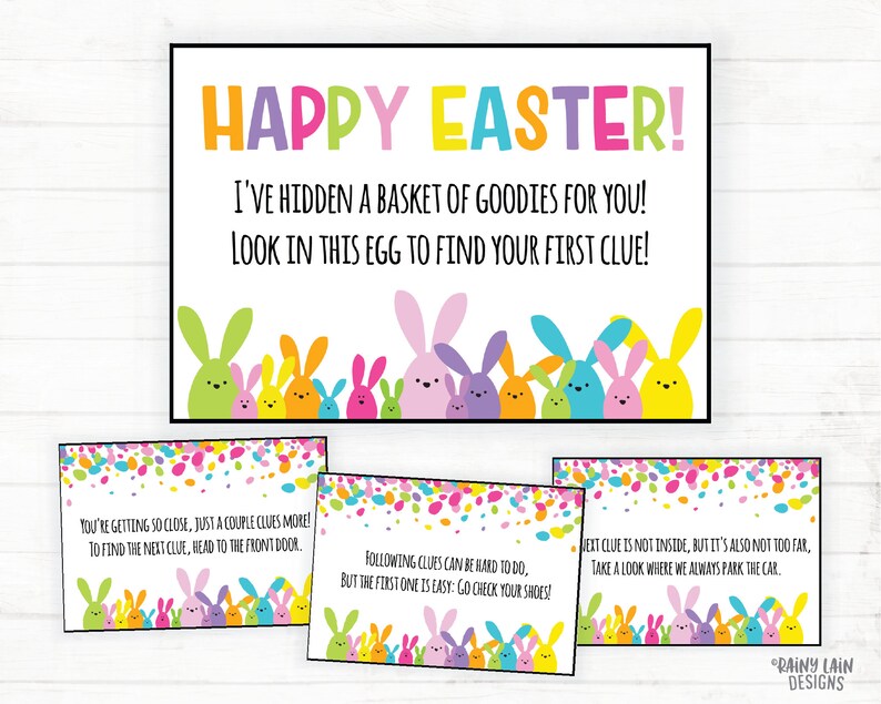 Easter Scavenger Hunt and Easter Bunny Letter Letter from the Etsy