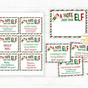 Elf notities, kerstelfkaarten, elf printables, afdrukbare elf notities, elf quarantaine, bewerkbare elf notities, elf ideeën, isolatie, elf brieven