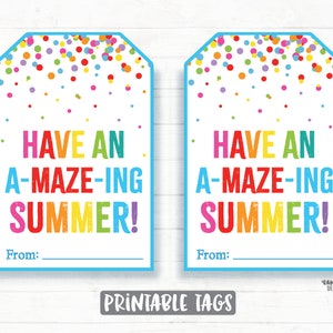Avere un LABIRINTO Tag estivi, Tag labirinto Tag regalo labirinto Tag regalo di fine anno Tag di ringraziamento estivo Tag regalo di fine anno scolastico Tag stampabili