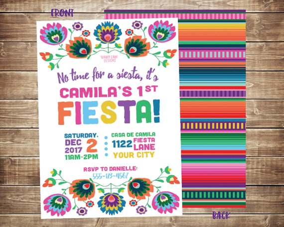 First Birthday Fiesta Invitations 6