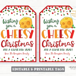 Käse Geschenkanhänger Ich wünsche Ihnen ein Weihnachten Käse Rost Neujahr Urlaub Brett Charcuterie Box Chips Cracker Mitarbeiter Anerkennung Mitarbeiter Lehrer