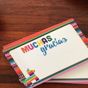 Muchas Gracias Muchas Gracias Cards Fiesta Thank You Note - Etsy