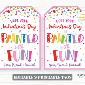  24 Pack Mini Watercolor Kids Paint Set Painting Valentines Day  Card Mini Watercolor Palette, 5 Color Tray with Paint Brush Included,  Preschool Coloring Cards Valentines Day Gifts to Color for Party 