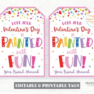  24 Pack Mini Watercolor Kids Paint Set Painting Valentines Day  Card Mini Watercolor Palette, 5 Color Tray with Paint Brush Included,  Preschool Coloring Cards Valentines Day Gifts to Color for Party 