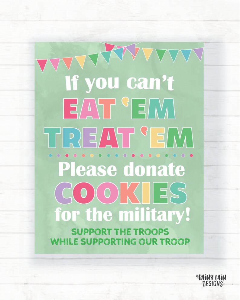 Cookie Booth Printable If You Can't Eat 'Em Treat Etsy