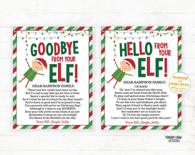 Elf Activity Kit Elf Letters Editable Elf Adoption Christmas - Etsy