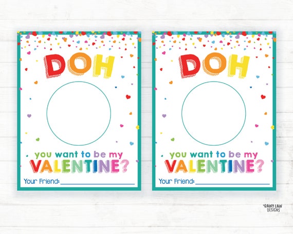 Play Dough Valentine Doh You Want to Be My Valentine Doh