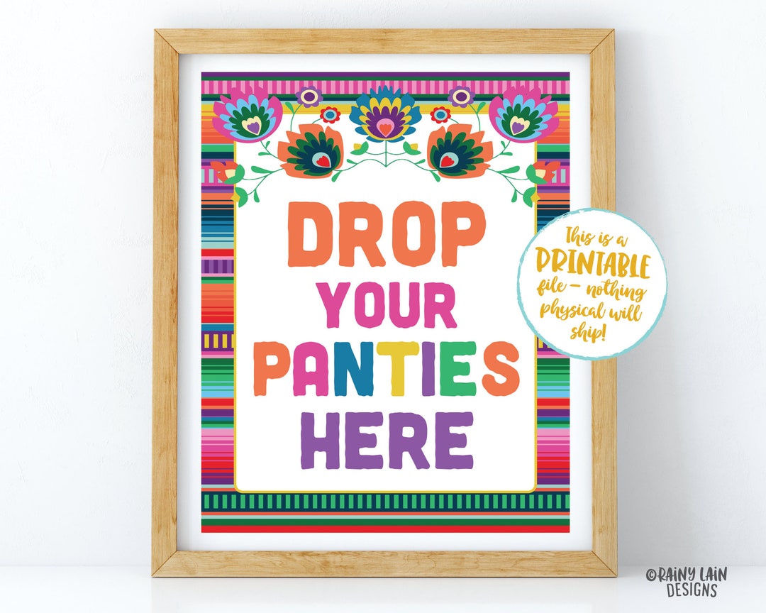 Drop Your Panties Sign, Drop Your Panties Here Sign, Bridal Shower ...