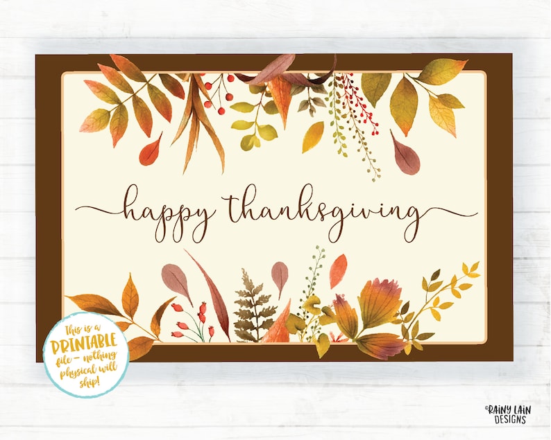 Printable Placemats Happy Thanksgiving Placemats Etsy