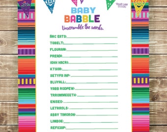 10 Mexican Fiesta Baby Games Bundle - Printable Baby Games