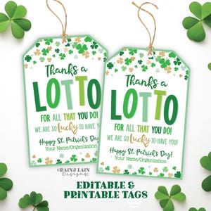 Danke ein Lotto für alles, was du tust St patricks Tag Lotto Tags Shamrock Lotterie Geschenk Personal Wertschätzung Freund Co-Arbeitskraft Lehrer Lotto Tag