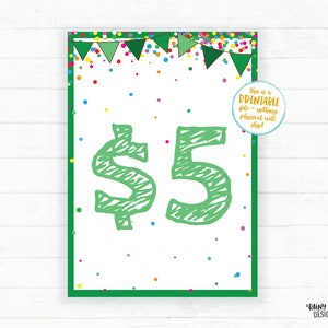 Cookie Pricing Sign, Cookie Price Sign, 5 dollars, Cookie Booth Sign, Cookie Booth Printable Cookie Sign Booth Decorations, Bake Sale