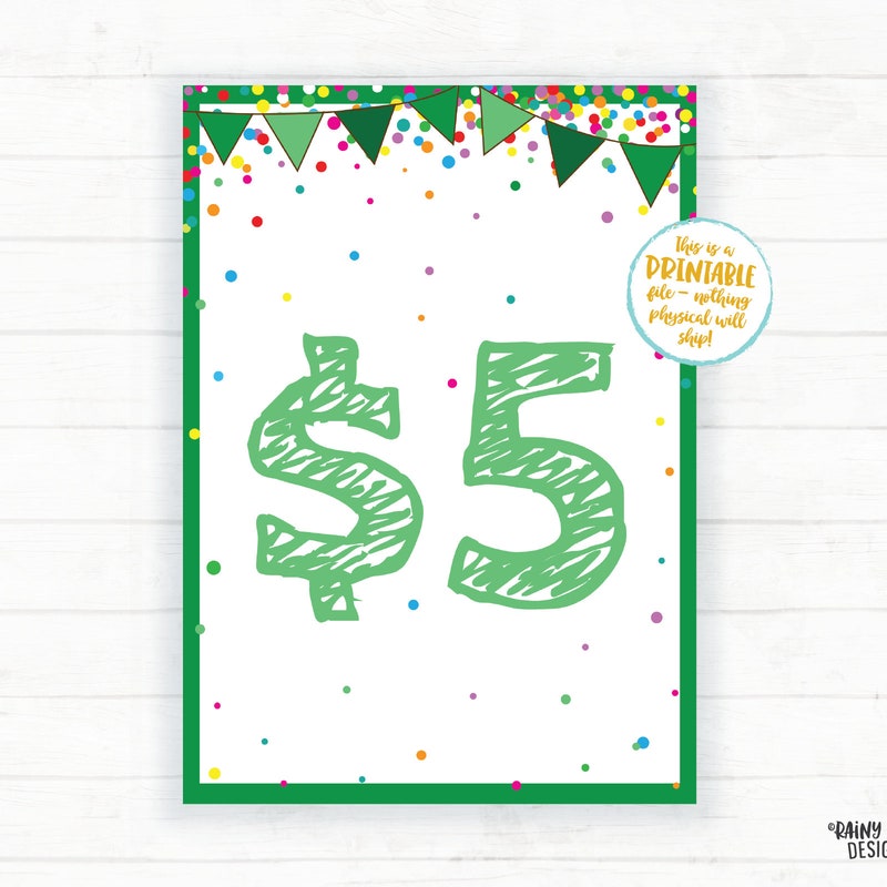 5 Dollar Sign - Etsy