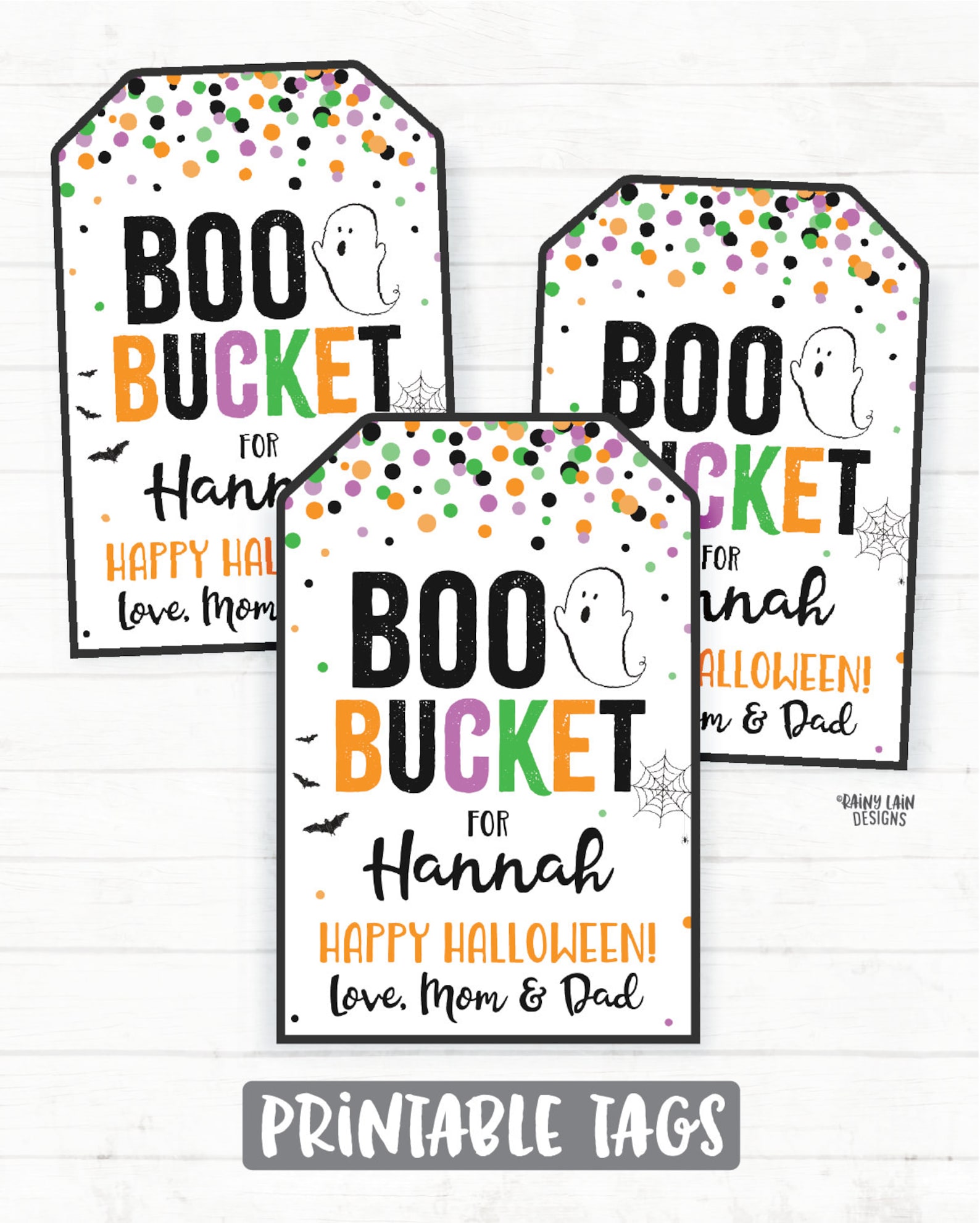 Boo Bucket Tags Halloween Favor Tags Halloween Boo Basket 2020 ...