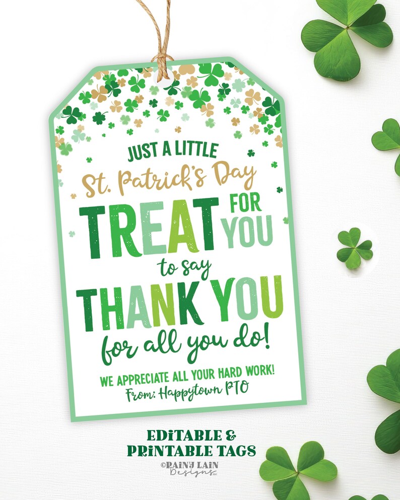 St Patrick's Day Treat for You to Say Thank You for All You Do St Patty ...