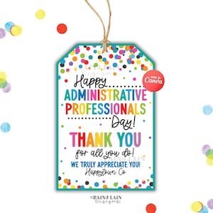 Geschenkanhänger für glückliche Schulangestellte, Büroangestellte, Assistent Wertschätzung, Danke, Gefallen, Leckerli-Tasche, Anerkennungswoche