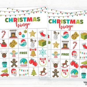 Christmas Bingo, Printable Christmas Bingo Game, Family Christmas Game ...