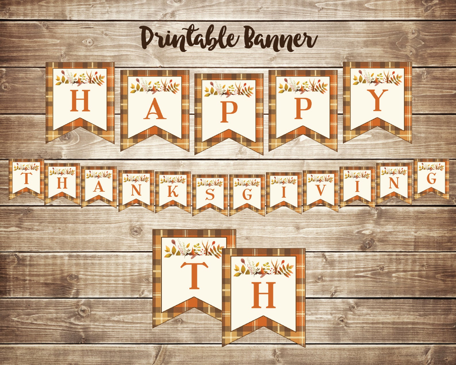 Happy Thanksgiving Banner Printable Free Pdf