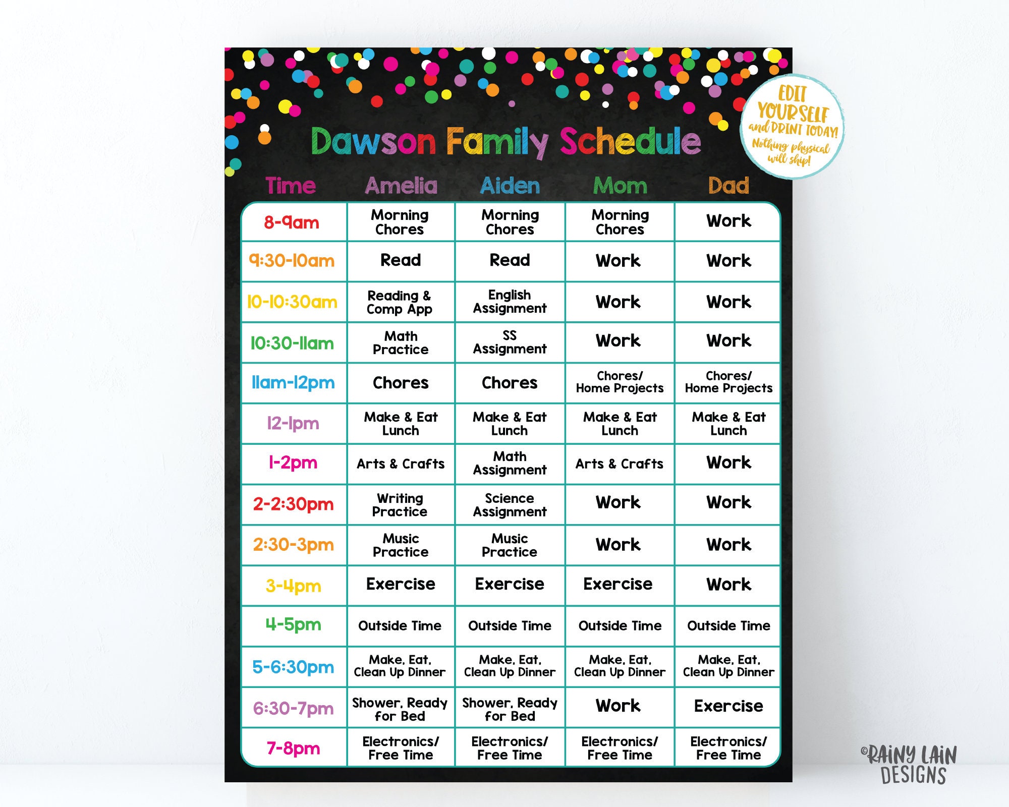 editable-family-schedule-work-from-home-schedule-self-isolation-schedule-quarantine-home-school-schedule-template-printable-planner-etsy