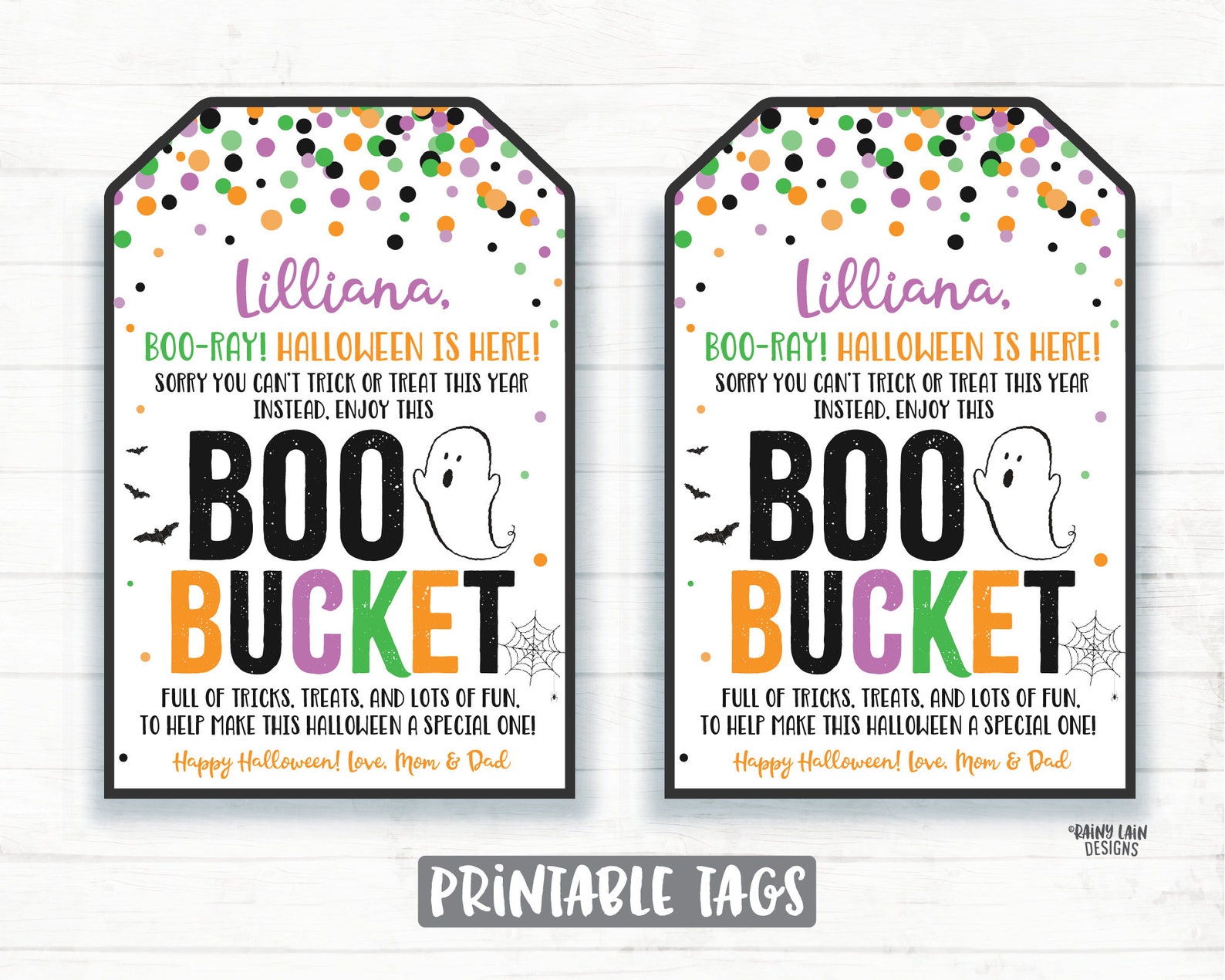 Boo Bucket Tags Halloween Boo Basket 2020 Halloween Printable Etsy