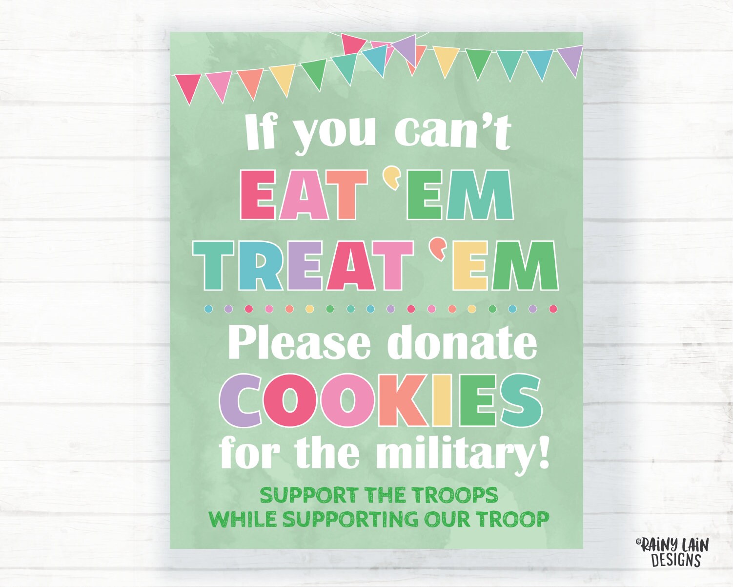 Cookie Booth Printable If You Can't Eat 'Em Treat Etsy