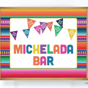 Michelada Bar Sign, Michelada Sign, Fiesta Sign, Fiesta Decorations, Baby Shower, 1st Fiesta, Bridal Shower Baby Fiesta Mexican Fiesta Decor