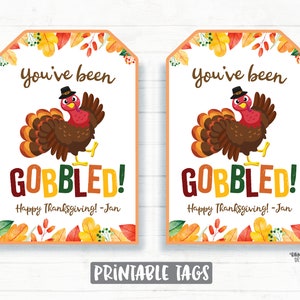 You've Been Gobbled Tag, You've Been Gobbled Printable Tag ...