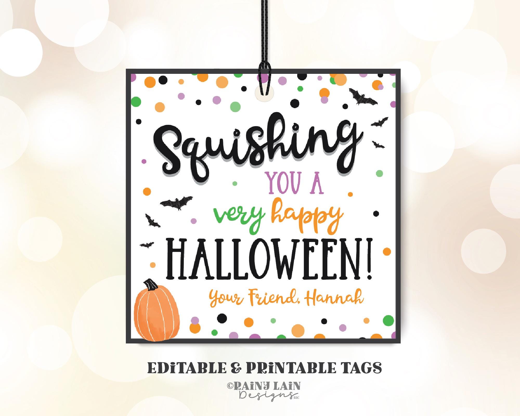 Squishing You a Happy Halloween Tag Squishy You Squishy Squishy Toy Squishy to élève offert par un enseignant Squishies squishie pour un camarade de c