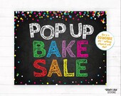 Pop Up Bake Sale Sign, Printable Fundraiser Sign