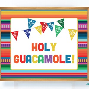 Holy Guacamole Sign, Guacamole Printable Fiesta Sign, Fiesta Decorations, Graduation Fiesta, 1st Fiesta Taco Twosday, Mexican Fiesta, Serape
