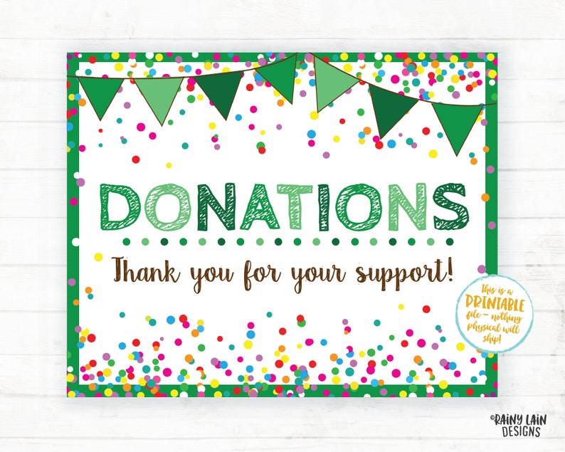 Donations Sign Donate Cookies Military Troops Children's Etsy
