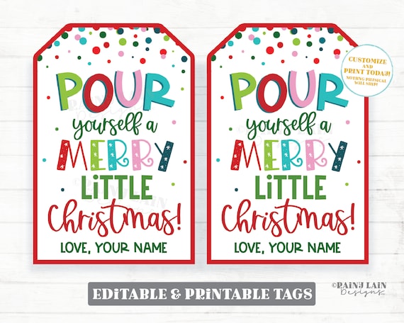 Christmas drink tags Clearance