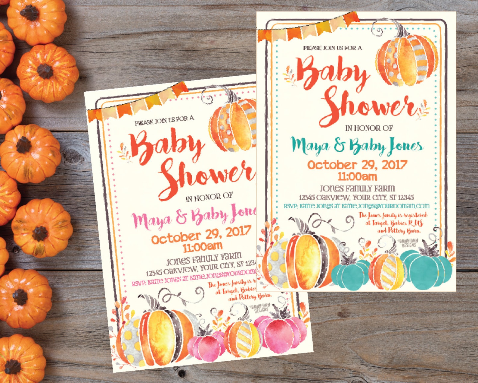Fall Baby Shower Invitations Free Printable